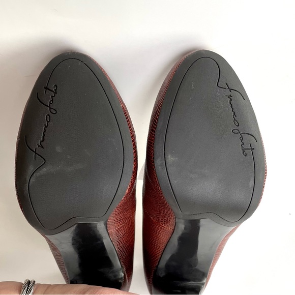 Franco Sarto Women's "Cicero" Snakeskin 4" Heeled Pumps Brown 6M US - Picture 12 of 13